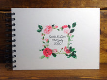 Personalised White Rose Frame A3/A4/A5 Scrapbook, Photo Album, Guest Book, Gift