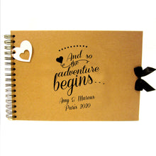 Personalised Kraft Scrapbook A5 A4 So Adventure Begins, Photo Album, Keepsake