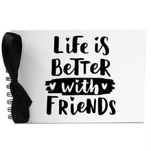 Ribbon, Life Better with Friends, Photo Album, Scrapbook, Blank White Pages, A5