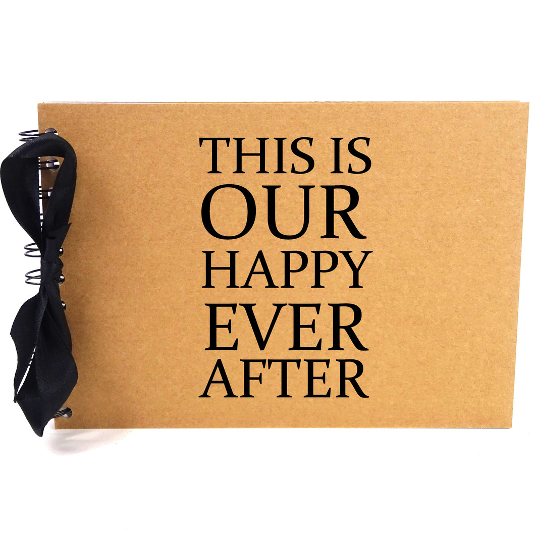 Ribbon, Our Happy Ever After, Photo Album, Scrapbook, Blank White Pages, A5
