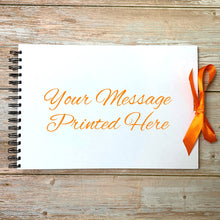 Tied Ribbon Orange Personalised A3 A4 A5 Scrapbook, Photo Album, Guest Book, Memory Book, Special Gift