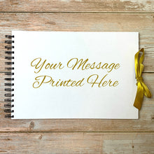 Tied Ribbon Gold Personalised A3 A4 A5 Scrapbook, Photo Album, Guest Book, Memory Book, Special Gift