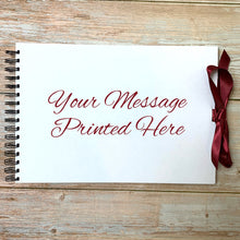 Tied Ribbon Burgundy Personalised A3 A4 A5 Scrapbook, Photo Album, Guest Book, Memory Book, Special Gift, Red Purple