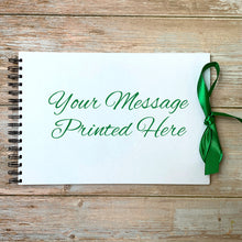 Tied Ribbon Green Personalised A3 A4 A5 Scrapbook, Photo Album, Guest Book, Memory Book, Special Gift