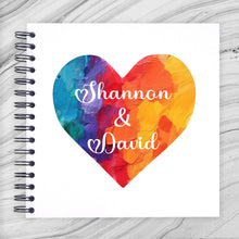 Personalised Colourful Love Heart A3/A4/A5/Square Couples Scrapbook, Memory, Photo Album
