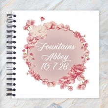 Personalised Pink Flowers Blossom A5/A4/A3/Square Scrapbook, Photo Album, Guest Book, Memory Book