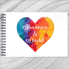 Personalised Colourful Love Heart A3/A4/A5/Square Couples Scrapbook, Memory, Photo Album