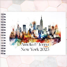Personalised New York Paint A3/A4/A5/Square Travel Holiday Scrapbook, Memory, Photo Album, USA, America