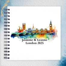 Personalised London Paint A3/A4/A5/Square Travel Holiday Scrapbook, Memory, Photo Album, England, UK