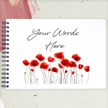 Personalised Poppy A5/A4/A3/Square Scrapbook, Photo Album, Guest Book, Memory Book, Gift