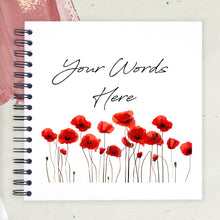 Personalised Poppy A5/A4/A3/Square Scrapbook, Photo Album, Guest Book, Memory Book, Gift