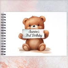 Personalised Teddy Bear A3/A4/A5/Square Travel Holiday Scrapbook, Memory, Photo Album