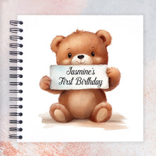 Personalised Teddy Bear A3/A4/A5/Square Travel Holiday Scrapbook, Memory, Photo Album