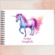 Personalised Unicorn A5/A4/A3/Square Scrapbook, Photo Album, Guest Book, Memory Book, Gift