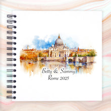 Personalised Rome Paint A3/A4/A5/Square Travel Holiday Scrapbook, Memory, Photo Album, Italy, Europe