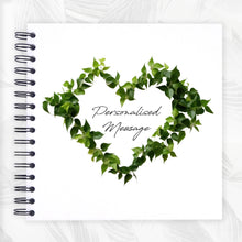 Personalised Leafy Heart A3/A4/A5/Square Travel Holiday Scrapbook, Memory, Photo Album, Floral