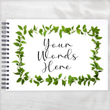 Personalised Vine Border A3/A4/A5/Square Travel Holiday Scrapbook, Memory, Photo Album, Floral