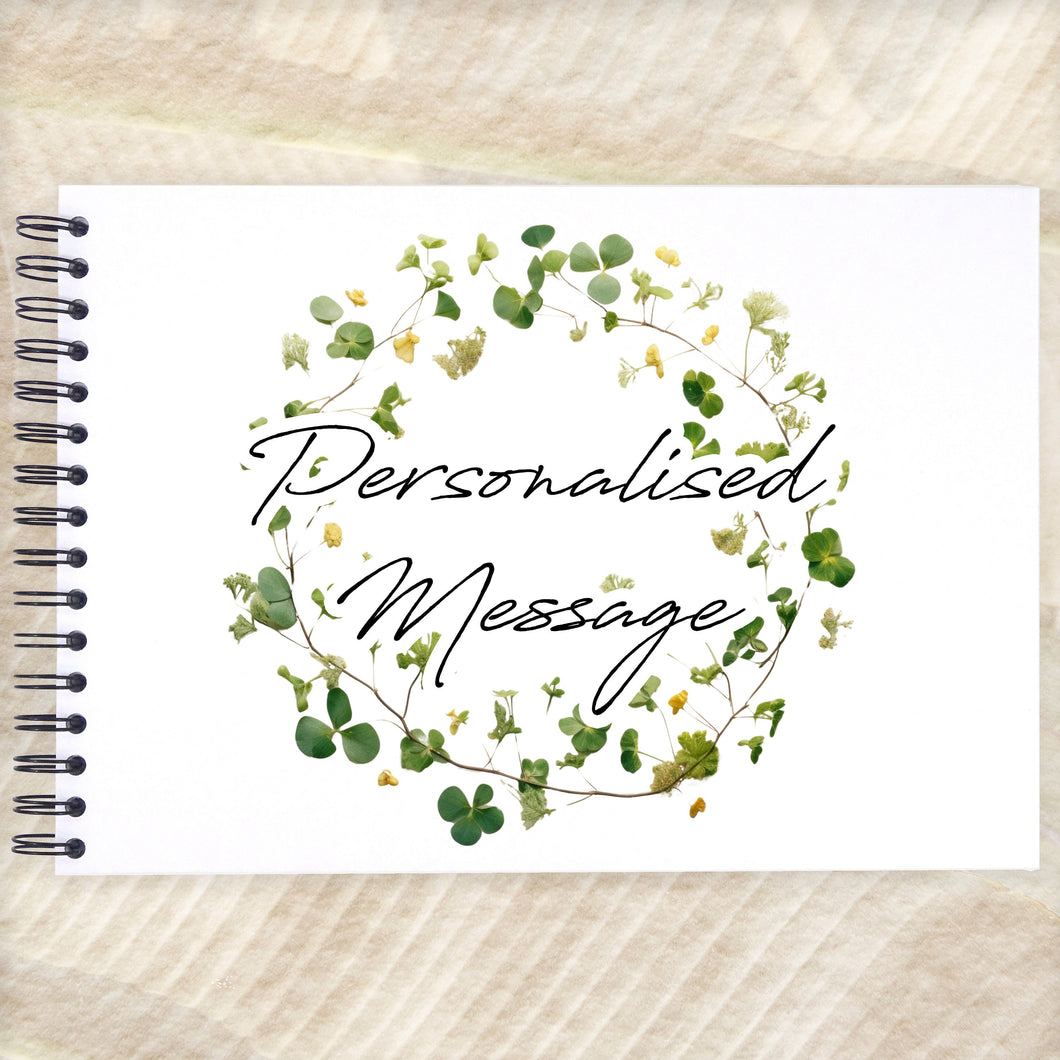Personalised Pressed Flowers Effect A3/A4/A5/Square Travel Holiday Scrapbook, Memory, Photo Album, Floral