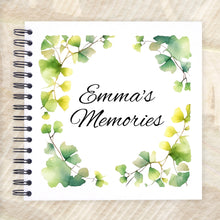 Personalised Watercolour Leaf Border A3/A4/A5/Square Travel Holiday Scrapbook, Memory, Photo Album, Floral