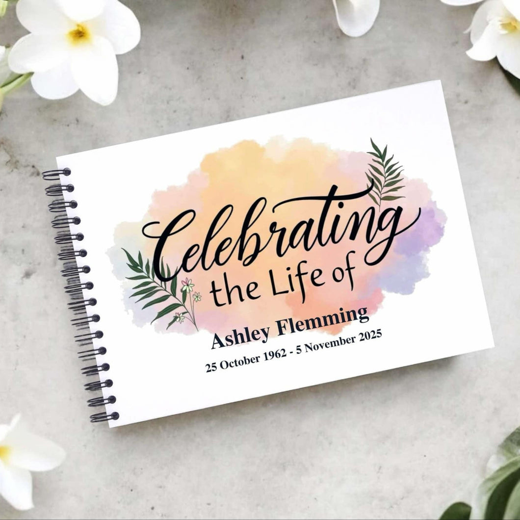 Personalised Celebrating the Life of A3/A4/A5 Scrapbook, Photo Album, Guest Book, Memory Book, Special Gift