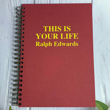 Red Personalised This Is Your Life Memory Book, A4, Scrapbook, Photo Album, Personalised Gift, Portrait