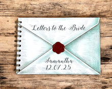 Personalised Envelope Letters to the Bride, Scrapbook, Photo Album, Keepsake, Wax Seal Embellishment, A5 Landscape