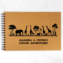 Personalised Safari A5/A4/A3/Square Scrapbook Travel Journal, Photo Album, Sketchbook, Diary, Gift
