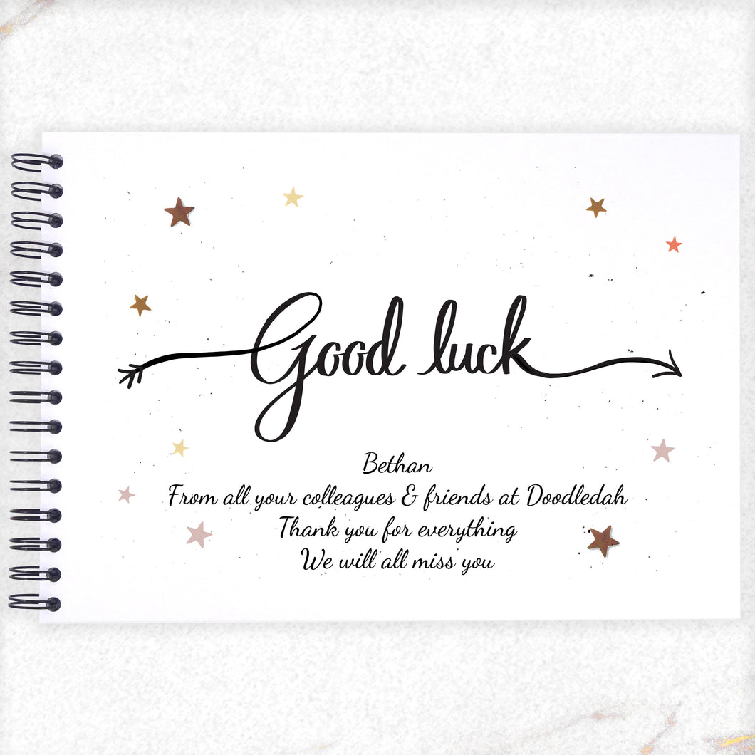 Personalised Good Luck A3/A4/A5/Square, Scrapbook, Photo Album, Book, Memories, New Job, Retirement