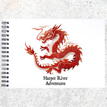 Personalised Red Dragon A3/A4/A5/Square Scrapbook, Memory, Photo Album, Sketchbook, Travel Journal