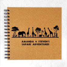 Personalised Safari A5/A4/A3/Square Scrapbook Travel Journal, Photo Album, Sketchbook, Diary, Gift