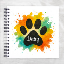 Personalised Splash Paw Dog Cat Print, A3/A4/A5 Scrapbook, Photo Album, Training, Memory Book, Puppy Kitten