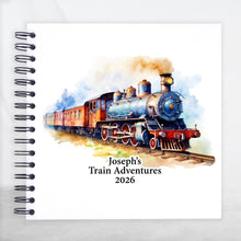 Personalised Steam Train A5/A4/A3/Square Scrapbook, Photo Album, Guest Book, Memory Book