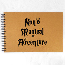 Personalised A3/A4/A5/Square Magic Wizard Scrapbook Photo Album, Memory Gift, World, Spell Book, Adventure Photo Album