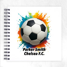 Personalised Splash Football A3/A4/A5 Scrapbook Photo Album, Children Memories, Journal, Soccer, Team, Club, Keepsake, Season, Youth
