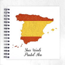 Personalised Flag Country Shape Outline Border Travel Holiday Scrapbook, Memory, Photo Album, Journal