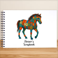 Personalised Equestrian Horse A5/A4/A3/Square Scrapbook, Photo Album, Memory Book, Guest Book, Wedding, Birthday, Colourful Pony
