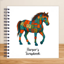Personalised Equestrian Horse A5/A4/A3/Square Scrapbook, Photo Album, Memory Book, Guest Book, Wedding, Birthday, Colourful Pony