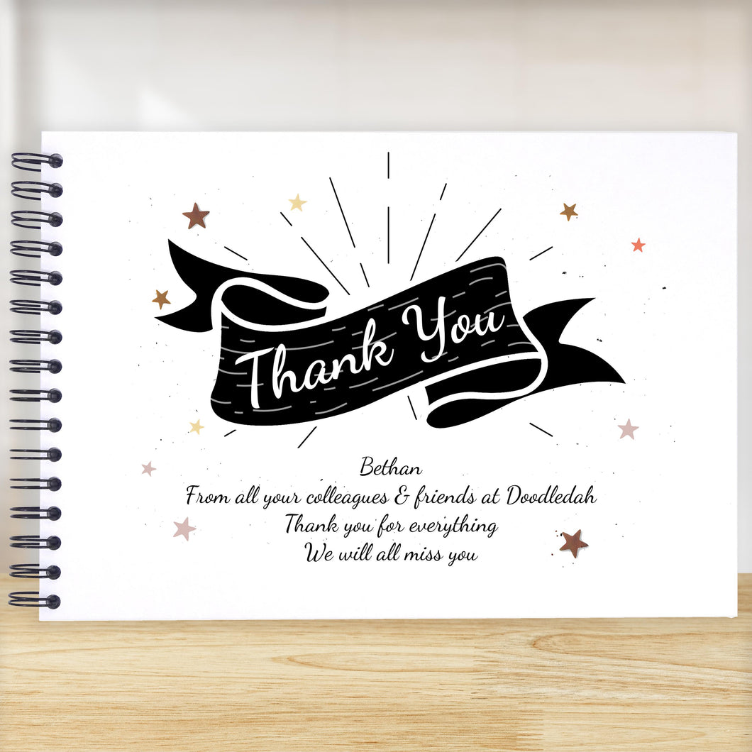 Personalised Thank You A3/A4/A5/Square, Scrapbook, Photo Album, Book, Memories, New Job, Retirement