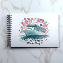 Personalised Splash Cruise Ship A5/A4/A3/Square Scrapbook, Photo Album, Guest Book, Memory Book