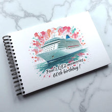 Personalised Splash Cruise Ship A5/A4/A3/Square Scrapbook, Photo Album, Guest Book, Memory Book