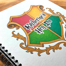 Personalised A3/A4/A5/Square Wizard School Scrapbook Photo Album, Memory Gift, World, Spell Book, Adventure Photo Album, Magic, Crest Shield