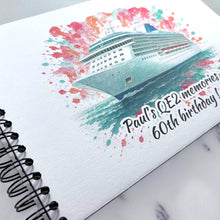 Personalised Splash Cruise Ship A5/A4/A3/Square Scrapbook, Photo Album, Guest Book, Memory Book