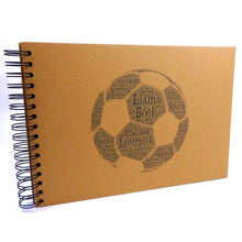 Personalised A3/A4/A5/SQ Word Football Scrapbook, Photo Album, Typography Cloud