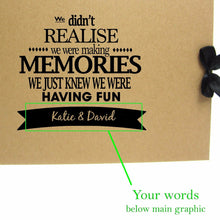Personalised Kraft Scrapbook A5 A4 Making Memories, Photo Album, Keepsake