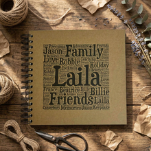 Personalised Word A3/A4/A5/Square Art Scrapbook, Photo Album, Guestbook, Gift