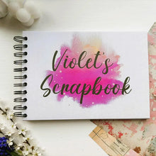 Personalised Pink Star Paint A3/A4/A5 Scrapbook, Photo Album, Guest Book, Memory Book