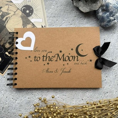 Personalised Kraft Scrapbook A5 A4 'I Love You to the Moon and Back', Photo Album, Keepsake