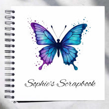 Personalised Blue Butterfly Scrapbook A3/A4/A5/Square Scrapbook, Memory, Photo Album