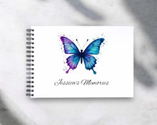 Personalised Blue Butterfly Scrapbook A3/A4/A5/Square Scrapbook, Memory, Photo Album