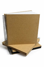 BIG Book 100 sheets, A3 Square Scrapbook Photo Album, Personalised Front Cover, Black Kraft Brown White Card Sheets